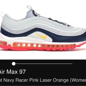 Nike Air Max 97 Women's Sneakers - Navy, Pink, Yellow